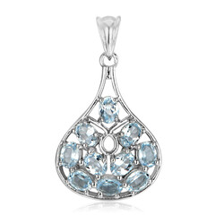 Colgante en plata con Topacio azul cielo