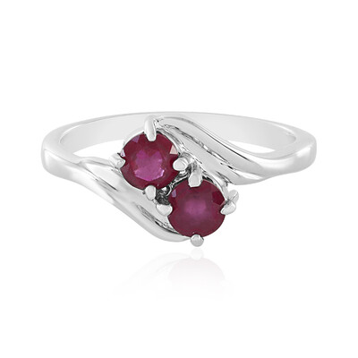 Anillo en plata con Rubí de Madagascar