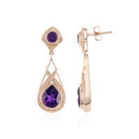 Pendientes en plata con Amatista