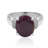 Anillo en plata con Rubí