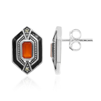 Pendientes en plata con Cornalina