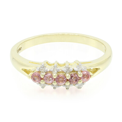 Anillo en oro con Zafiro Padparascha no calentado