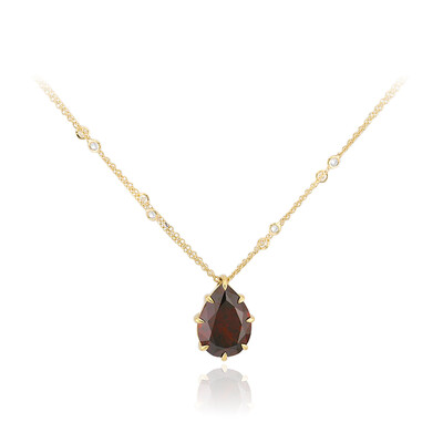 Collar en oro con Zircón rojo (de Melo)
