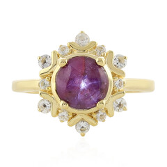 Anillo en plata con Rubí estrella de Channapatna