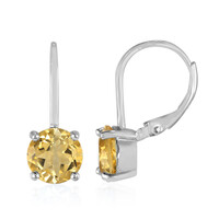 Pendientes en plata con Citrino