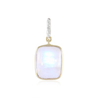 Colgante en oro con Piedra de Luna arcoíris
