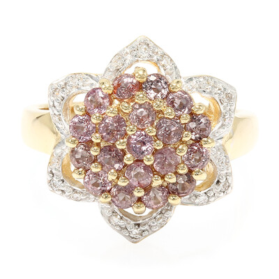 Anillo en oro con Zafiro Padparascha no calentado (AMAYANI)