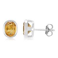 Pendientes en plata con Citrino