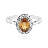 Anillo en plata con Zircón mandarina