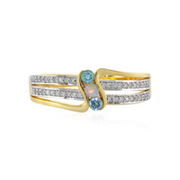 Anillo en plata con Apatita azul