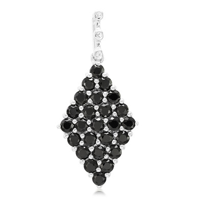 Colgante en plata con Espinela negra