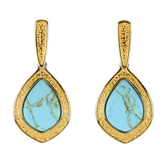 Pendientes en plata con Turquesa