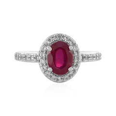 Anillo en plata con Rubí de Madagascar
