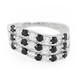 Anillo en plata con Espinela negra