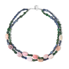 Collar en plata con Ópalo rosa