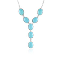 Collar en plata con Turquesa bella durmiente (Faszination Türkis)