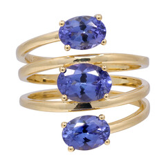 Anillo en oro con Tanzanita AAA (CIRARI)