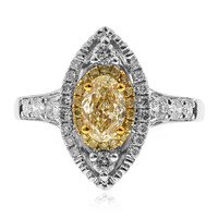 Anillo en oro con Diamante amarillo SI2 (CIRARI)