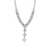 Collar en plata con Topacio blanco