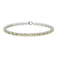 Brazalete en plata con Citrino de color limón