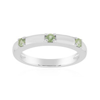 Anillo en plata con Zafiro verde de Tulear (Pallanova)