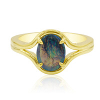 Anillo en oro con Ópalo negro de Lightning Ridge (Mark Tremonti)