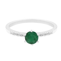Anillo en plata con Esmeralda