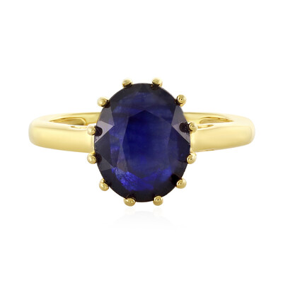 Anillo en plata con Zafiro azul de Madagascar