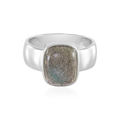 Anillo en plata con Labradorita