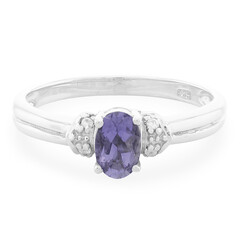 Anillo en plata con Iolita de Madagascar