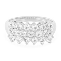 Anillo en plata con Topacio blanco