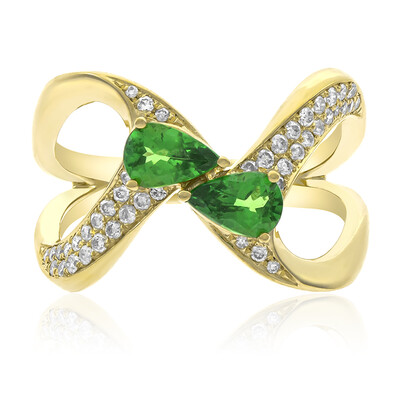 Anillo en oro con Granate tsavorita AAA (CIRARI)