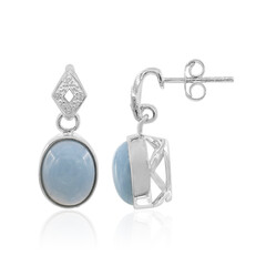 Pendientes en plata con Ópalo azul de Madagascar