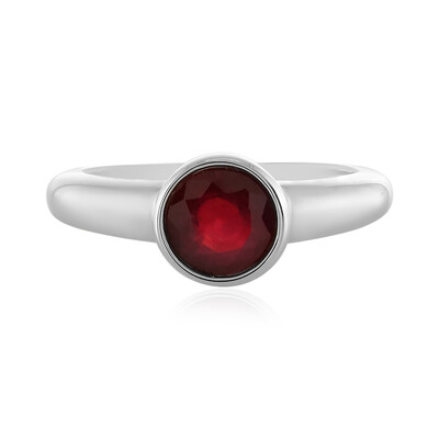 Anillo en plata con Rubí de Madagascar