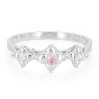 Anillo en plata con Zafiro de Ceilán rosa