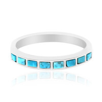 Anillo en plata con Turquesa de Kingman (Anne Bever)