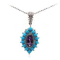 Collar en plata con Amatista de Zambia (Dallas Prince Designs)