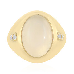Anillo en plata con Piedra de Luna blanca