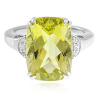 Anillo en plata con Quarzo limón