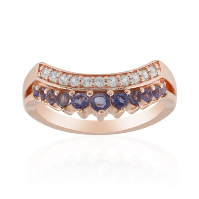 Anillo en plata con Iolita