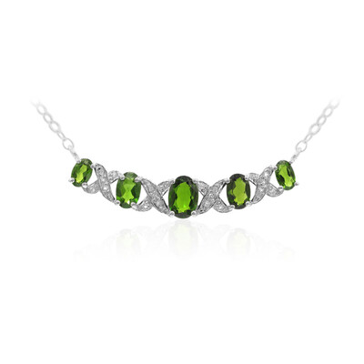 Collar en plata con Diópsido de Rusia