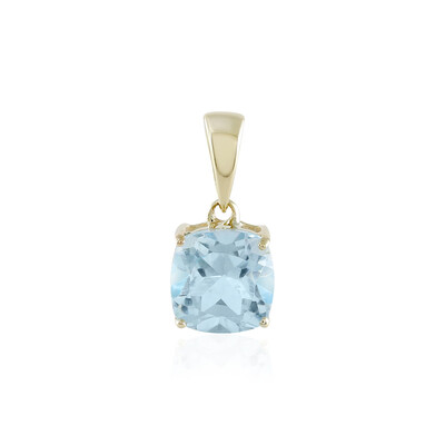 Colgante en oro con Topacio azul cielo