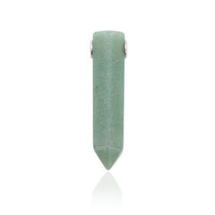 Colgante en plata con Aventurina verde