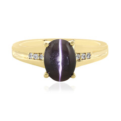Anillo en plata con Sillimanita ojo de gato