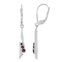 Pendientes en plata con Granate de Mozambique