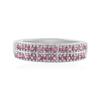 Anillo en plata con Granate de Malaya