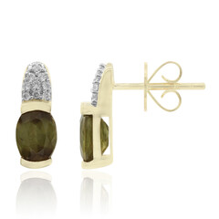 Pendientes en oro con Andalucita