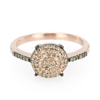 Anillo en plata con Diamante chocolate