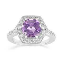 Anillo en plata con Amatista
