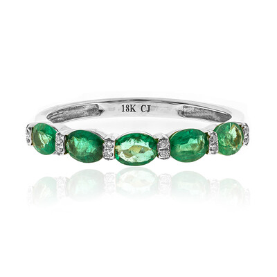 Anillo en oro con Esmeralda de Zambia AAA (CIRARI)